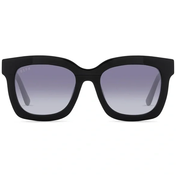 DIFF Carson Sunglasses Black Square Frame Grey Gradient Sharp Lens Oversized NIB Carson | Bold Square Sunglasses | Fifth & Ninth – Fifth and  main image 3